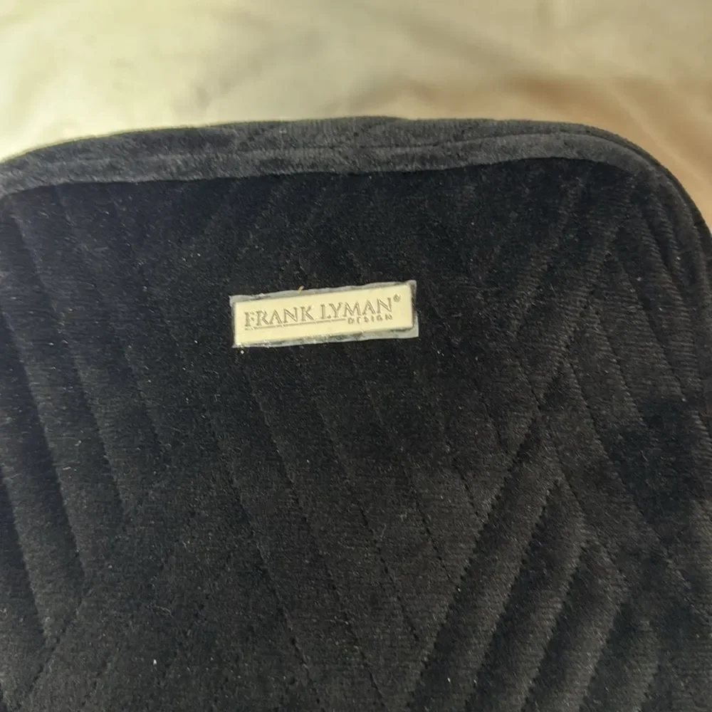 Frank Lyman Design Black Velvet Cosmetic Bag. NWT.